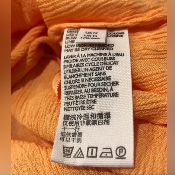 Free People Home Again Cami Size Medium Orange Lace Tank Top New with Tags - Picture 9 of 11